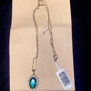 Green JADE stone minimalist necklace AND matching bracelet BUNDLE!💚
